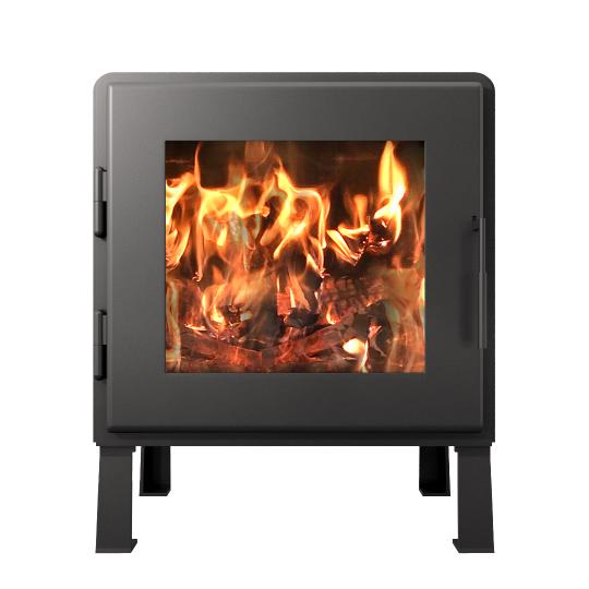 MF Fire Nova 2 Wood Stove – 2.4 cu ft Firebox, 75,000 BTU, 81% Efficiency (Satin Black Door)