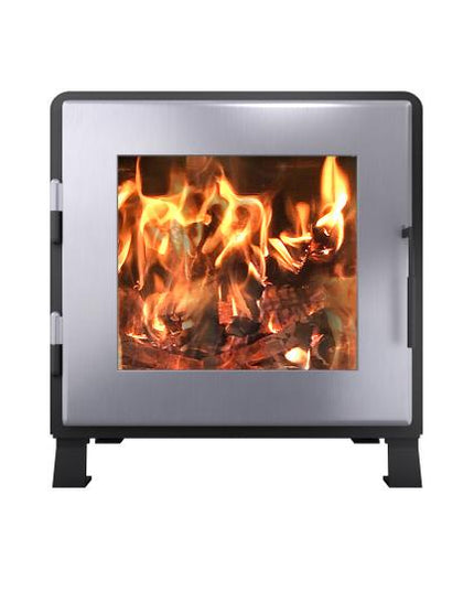 MF Fire Nova 2 Wood Stove – 2.4 cu ft Firebox, 75,000 BTU, 81% Efficiency (Satin Black Door)