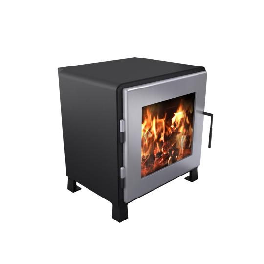 MF Fire Nova 1 Wood Stove – 1.7 cu ft Firebox, 50,000 BTU, 79% Efficiency (Satin Black Door)