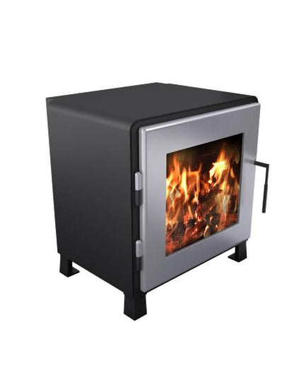 MF Fire Nova 2 Wood Stove – 2.4 cu ft Firebox, 75,000 BTU, 81% Efficiency (Satin Black Door)