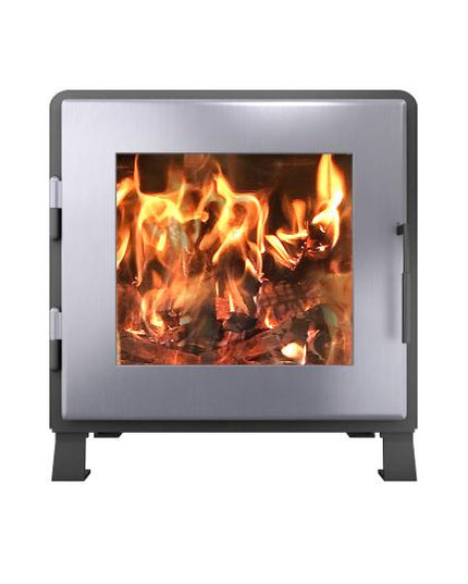 MF Fire Nova 2 Wood Stove – 2.4 cu ft Firebox, 75,000 BTU, 81% Efficiency (Satin Black Door)