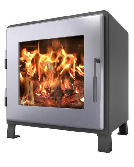 MF Fire Nova 2 Wood Stove – 2.4 cu ft Firebox, 75,000 BTU, 81% Efficiency (Satin Black Door)