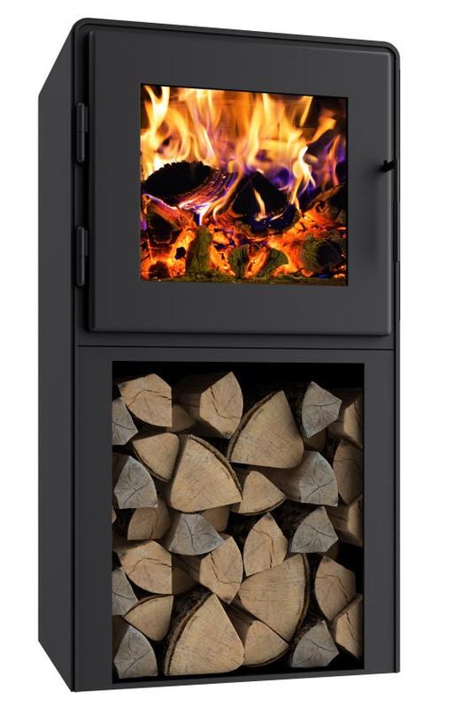MF Fire Nova 2 Wood Stove – 2.4 cu ft Firebox, 75,000 BTU, 81% Efficiency (Satin Black Door)