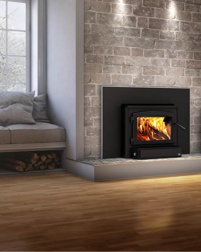 Osburn 2000 Wood Insert | 75,000 BTU | 500-2,100 sq ft | Heat-Activated Blower Included