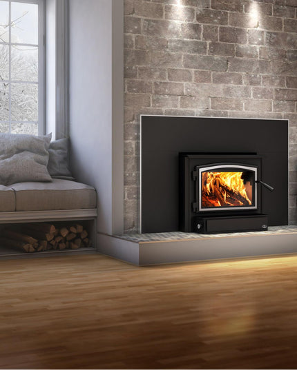 Osburn 2000 Wood Insert | 75,000 BTU | 500-2,100 sq ft | Heat-Activated Blower Included