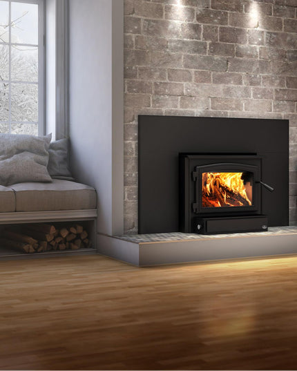 Osburn 2000 Wood Insert | 75,000 BTU | 500-2,100 sq ft | Heat-Activated Blower Included
