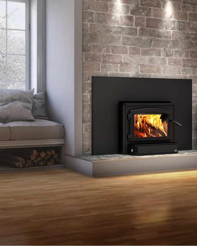 Osburn 2000 Wood Insert | 75,000 BTU | 500-2,100 sq ft | Heat-Activated Blower Included
