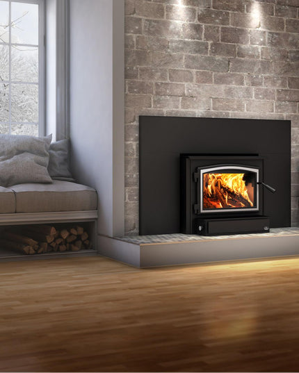 Osburn 2000 Wood Insert | 75,000 BTU | 500-2,100 sq ft | Heat-Activated Blower Included