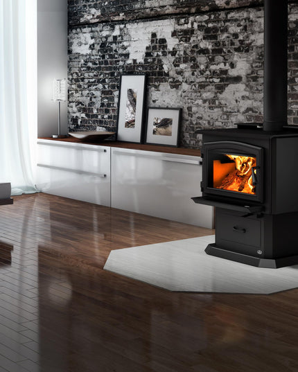 Osburn 2000 Wood Stove | 75,000 BTU | 500-2,100 sq ft | Variable Speed Blower Included