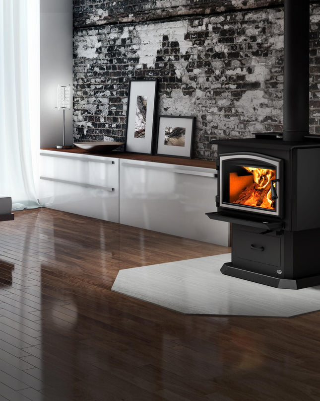 Osburn 2000 Wood Stove | 75,000 BTU | 500-2,100 sq ft | Variable Speed Blower Included