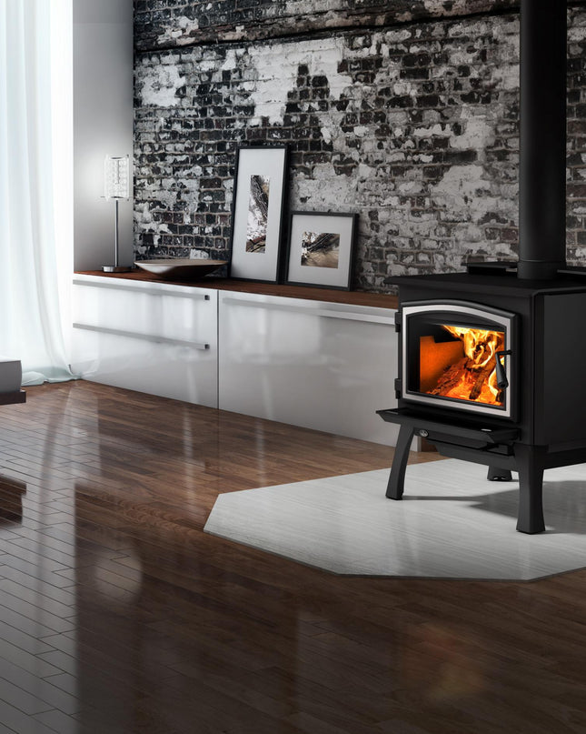 Osburn 2000 Wood Stove | 75,000 BTU | 500-2,100 sq ft | Variable Speed Blower Included