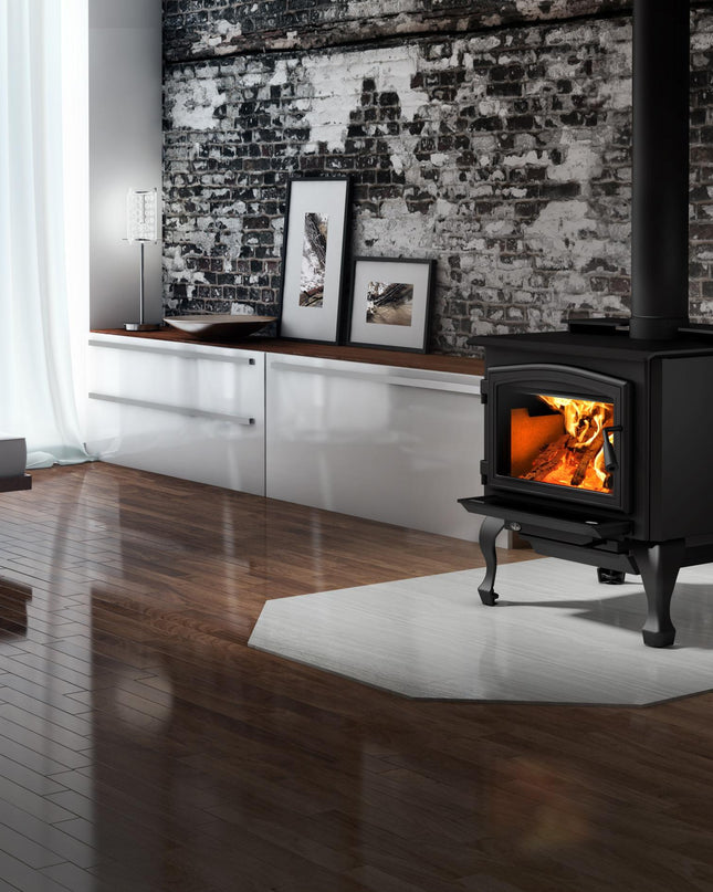 Osburn 2000 Wood Stove | 75,000 BTU | 500-2,100 sq ft | Variable Speed Blower Included