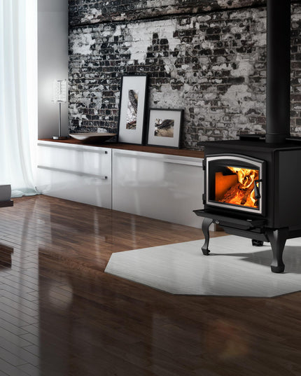 Osburn 2000 Wood Stove | 75,000 BTU | 500-2,100 sq ft | Variable Speed Blower Included