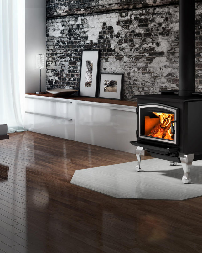 Osburn 2000 Wood Stove | 75,000 BTU | 500-2,100 sq ft | Variable Speed Blower Included