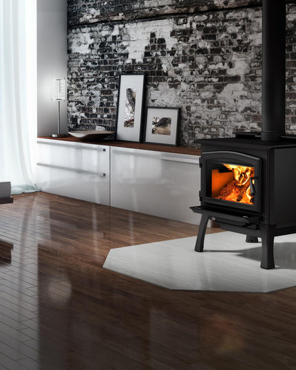 Osburn 2000 Wood Stove | 75,000 BTU | 500-2,100 sq ft | Variable Speed Blower Included
