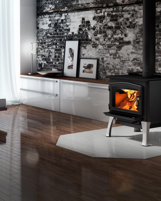 Osburn 2000 Wood Stove | 75,000 BTU | 500-2,100 sq ft | Variable Speed Blower Included
