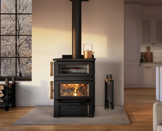Osburn Gusto Wood Cookstove | 75,000 BTU | 1.26 cu ft Oven | Dual-Purpose Heating & Cooking