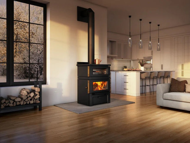 Osburn Gusto Wood Cookstove | 75,000 BTU | 1.26 cu ft Oven | Dual-Purpose Heating & Cooking