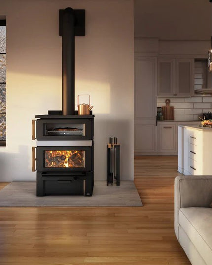 Osburn Gusto Wood Cookstove | 75,000 BTU | 1.26 cu ft Oven | Dual-Purpose Heating & Cooking