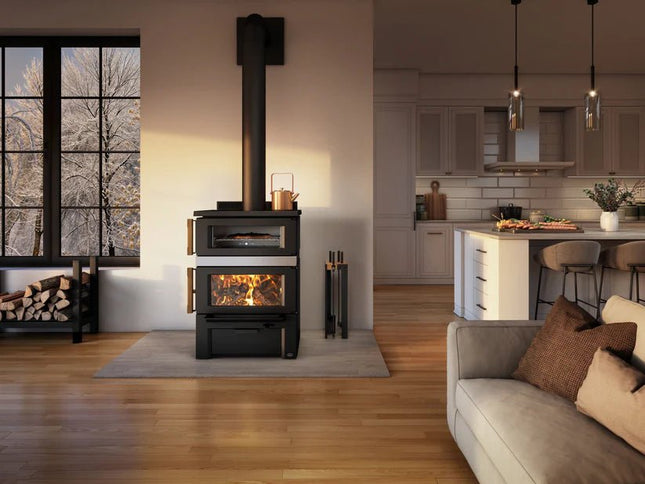 Osburn Gusto Wood Cookstove | 75,000 BTU | 1.26 cu ft Oven | Dual-Purpose Heating & Cooking