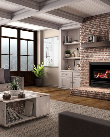 Osburn Inspire 2000 Wood Insert | 75,000 BTU | 500-2,100 sq ft | 3-Sided Faceplate Options