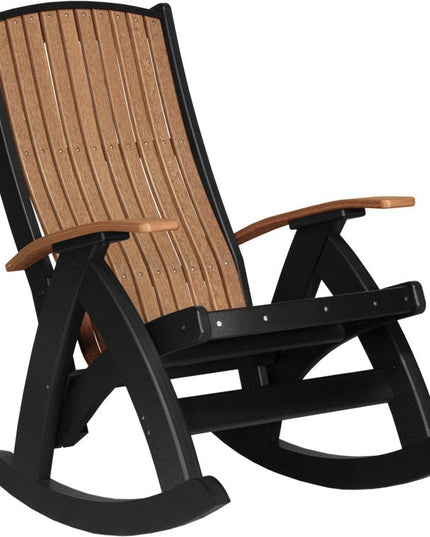 LuxCraft Comfort Rocker Antique Mahogany & Black