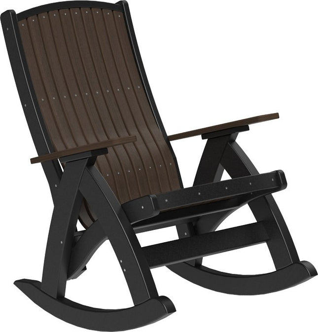 LuxCraft Comfort Rocker Brazilian Walnut & Black