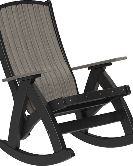 LuxCraft Comfort Rocker Coastal Gray & Black