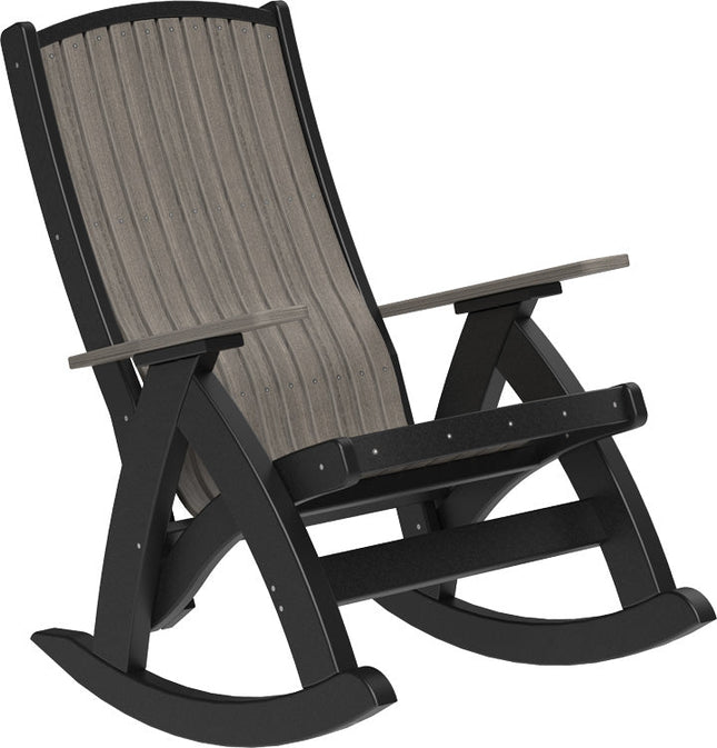 LuxCraft Comfort Rocker Coastal Gray & Black