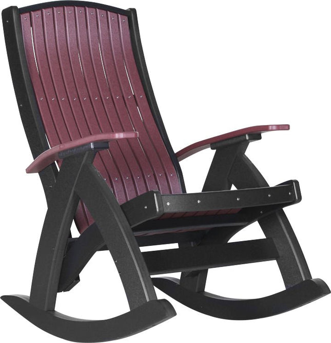LuxCraft Comfort Rocker Cherrywood & Black