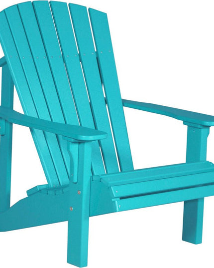 LuxCraft Poly Deluxe Adirondack Chair Aruba Blue