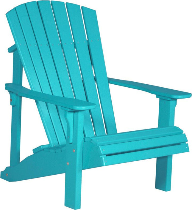 LuxCraft Poly Deluxe Adirondack Chair Aruba Blue