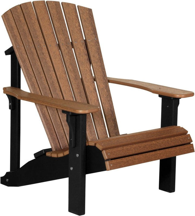 LuxCraft Poly Deluxe Adirondack Chair Antique Mahogany & Black