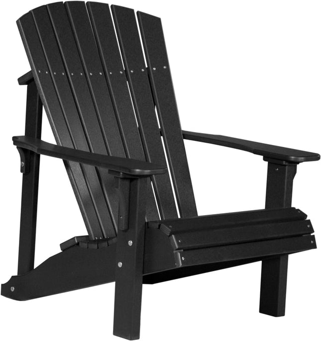LuxCraft Poly Deluxe Adirondack Chair Black