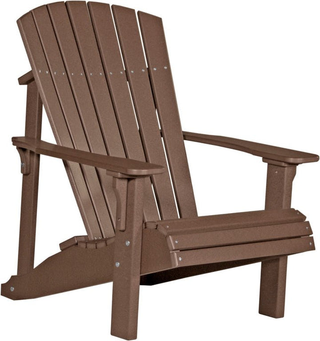 LuxCraft Poly Deluxe Adirondack Chair Chestnut Brown