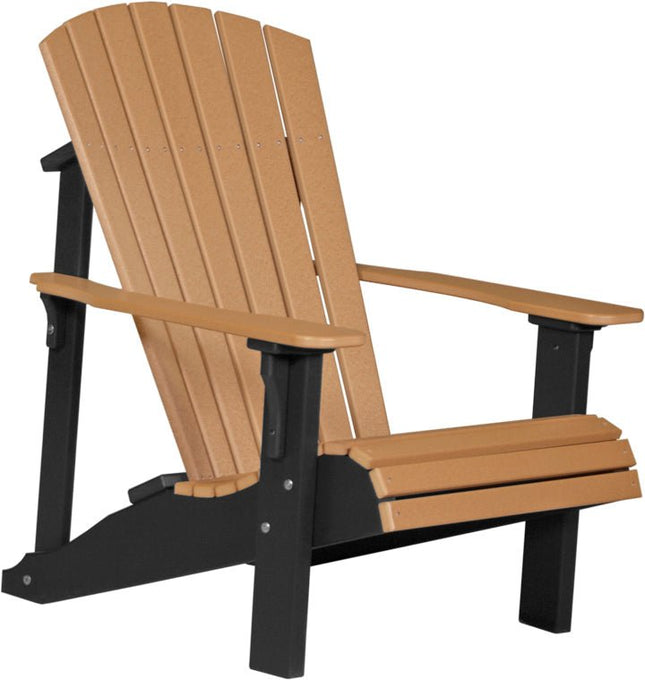 LuxCraft Poly Deluxe Adirondack Chair Cedar & Black