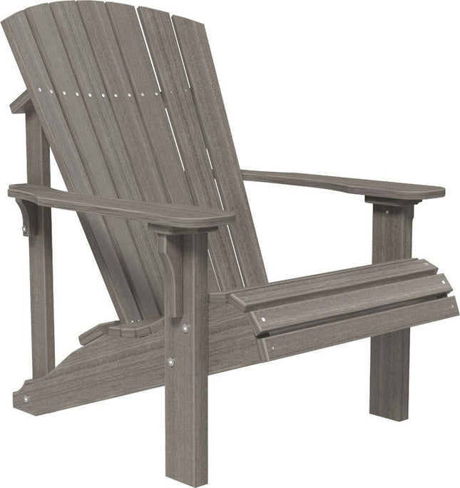 LuxCraft Poly Deluxe Adirondack Chair Coastal Gray
