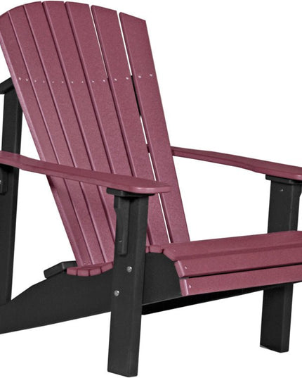 LuxCraft Poly Deluxe Adirondack Chair Cherrywood & Black