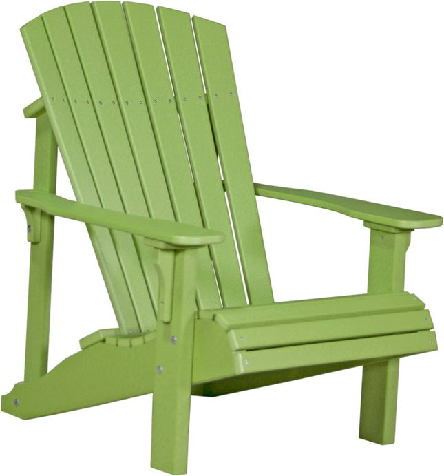 LuxCraft Poly Deluxe Adirondack Chair Lime Green