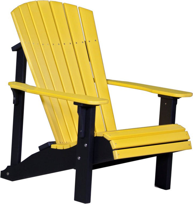 LuxCraft Poly Deluxe Adirondack Chair Yellow & Black