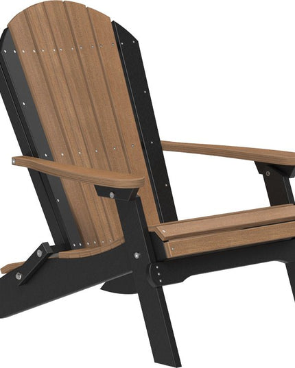 LuxCraft Folding Adirondack Chair Antique Mahogany & Black