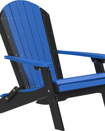 LuxCraft Folding Adirondack Chair Blue & Black