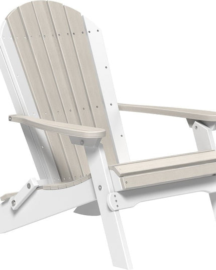 LuxCraft Folding Adirondack Chair Birch & White
