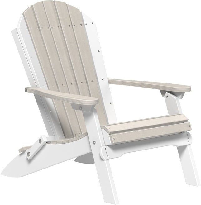 LuxCraft Folding Adirondack Chair Birch & White