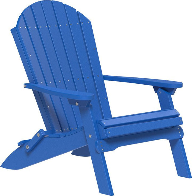 LuxCraft Folding Adirondack Chair Blue