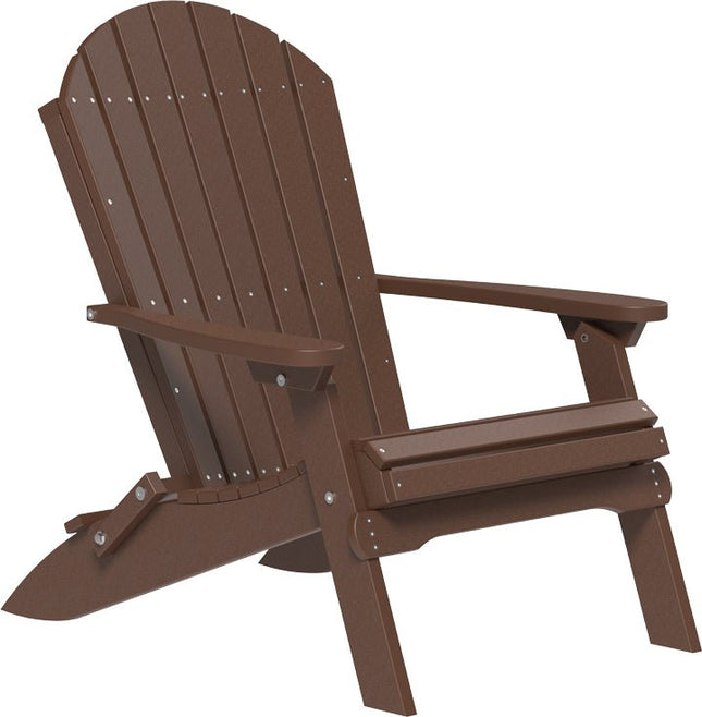LuxCraft Folding Adirondack Chair Chestnut Brown