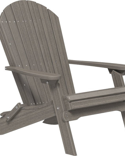 LuxCraft Folding Adirondack Chair Coastal Gray