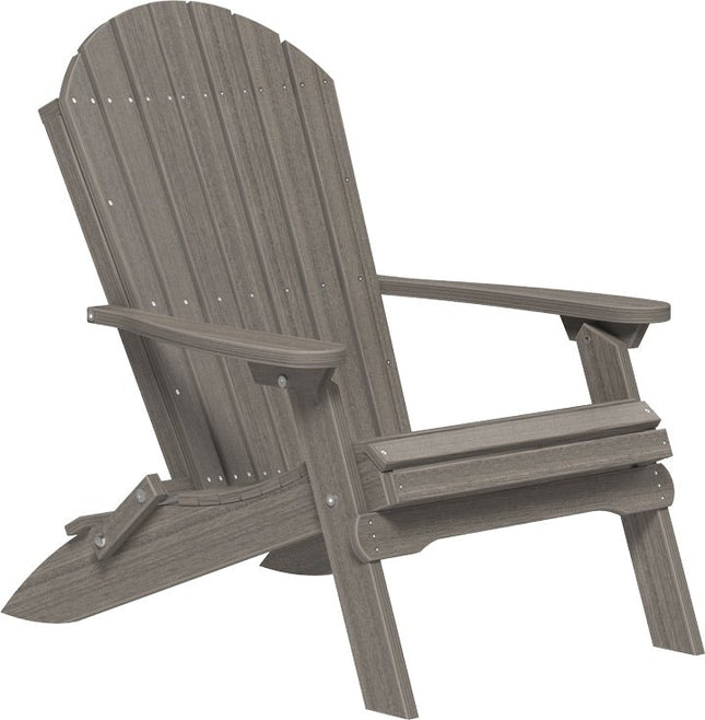 LuxCraft Folding Adirondack Chair Coastal Gray