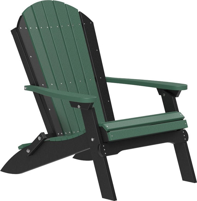 LuxCraft Folding Adirondack Chair Green & Black