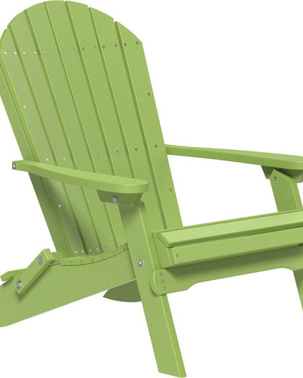 LuxCraft Folding Adirondack Chair Lime Green